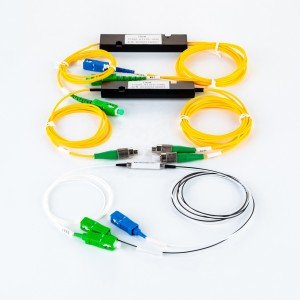 3 ports fiber optic FTB coupler ABS box type optical fiber FWDM