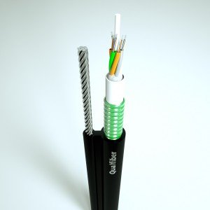Cable de aceiro varado Figura 8 Cable de fibra óptica aérea