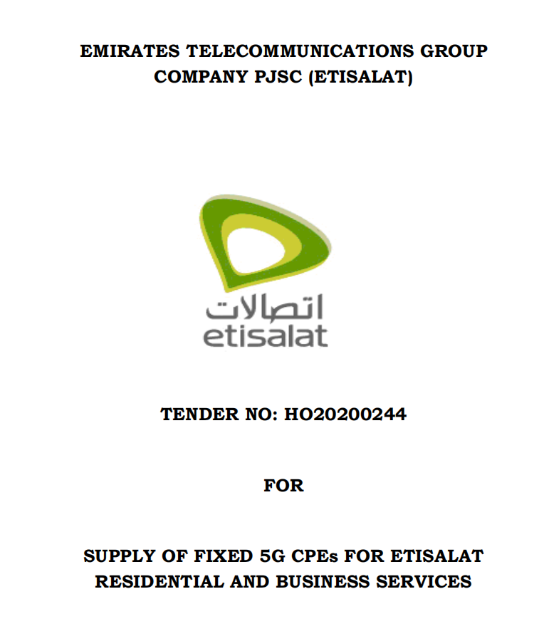 Tender Etisalat